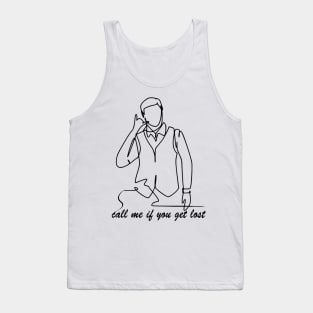 Outline typographic print / Call Me If You Get Lost - 157211324 Tank Top